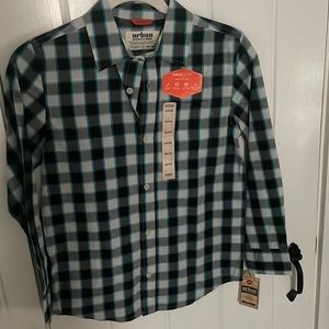 Maxwear Urban Pipeline Kids Button Down Shirt Plaid